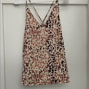 Stars Above Spotted Pajama Top - Brown and Cream